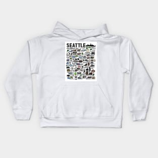 Seattle Map Kids Hoodie